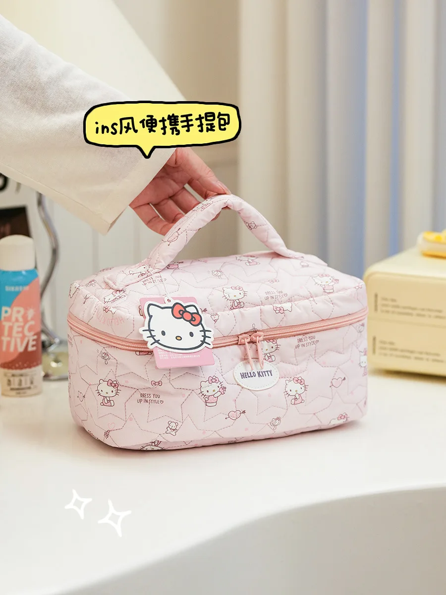 Hello Kitty Original Cosmetic Bag Large Capacity Portable Cloud Fashion Handheld Travel Toiletry Storage Pouch For Young Women view 4