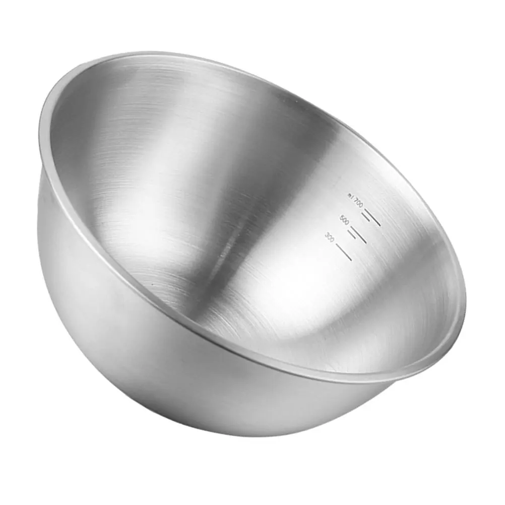 وعاء خلط من الفولاذ المقاوم للصدأ 2L ضرب البيض سلطة حساء المعكرونة تخزين أداة المطبخ وعاء متدرج ملحقات الخبز #5