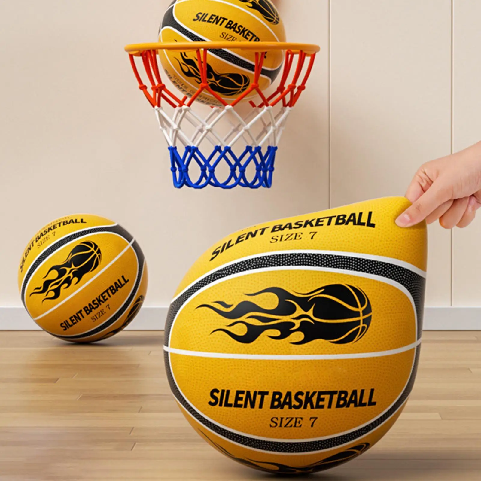 كرة سلة هادئة للمراوغة في الأماكن المغلقة، كرة تدريب على المراوغة بدون صوت، كرة سلة آمنة بدون صوت لعيد الأطفال