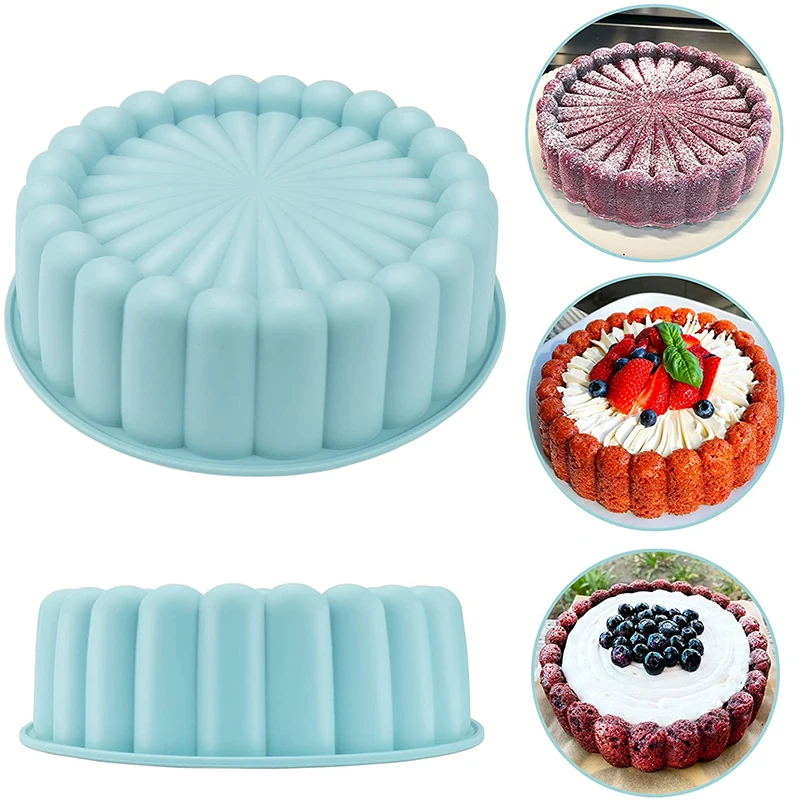 Silikon Runde Pan Charlotte Kuchen Backen Pan Schwamm Flan Form Erdbeere Emily Backen Pan Küche Silikon Formen