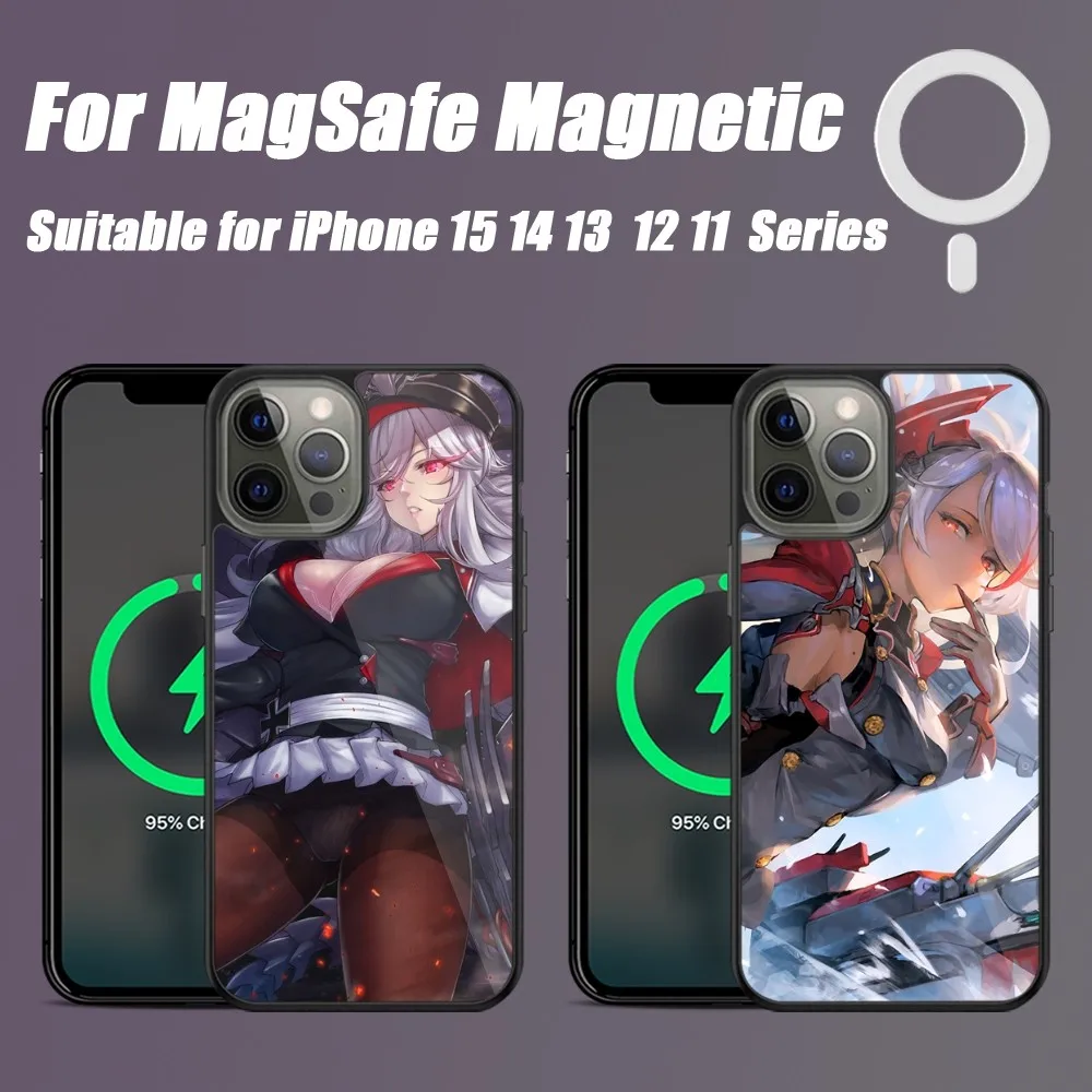 Azur Lane Game Phone Case For iPhone 15 14 13 12 11 Pro Max Plus Phone Magnetic for Macsafe Cases Cover