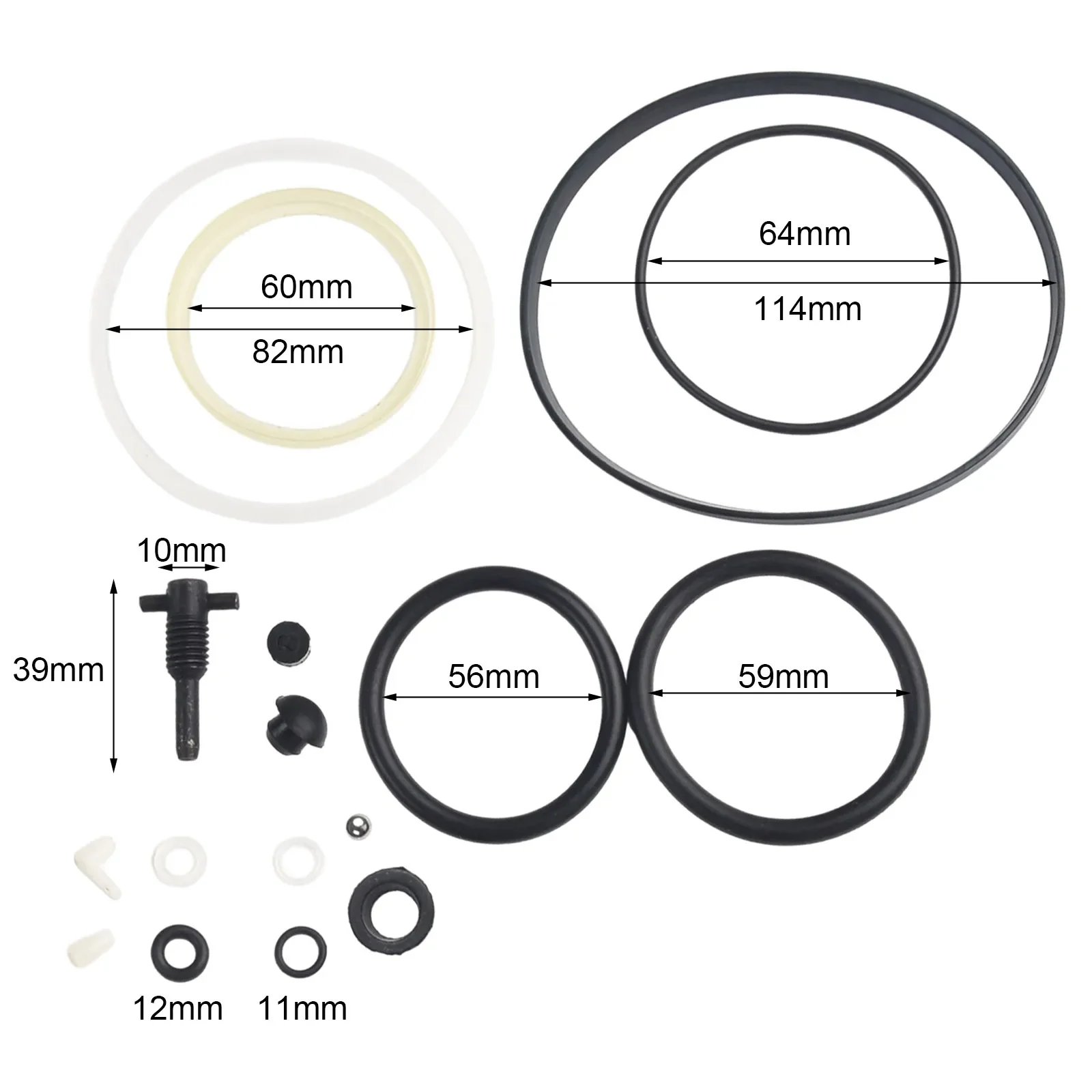 Oliekeerring Onderdeel Verticale reparatieset Reparatieset Pompenkern Oliekeerring Stofdicht Olieretourventiel Stalen kogelkaart Volledige set toegang