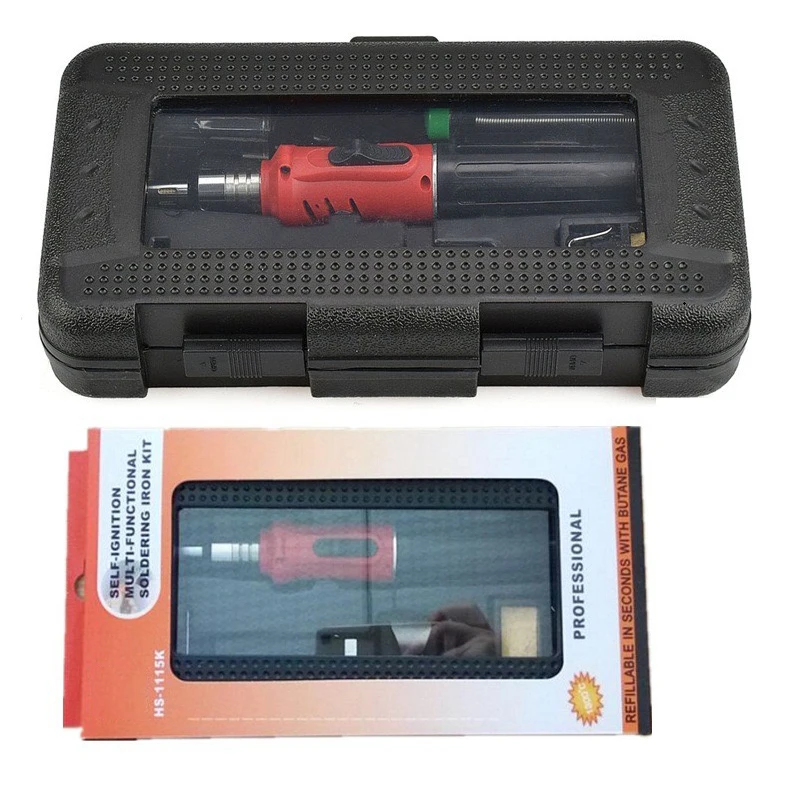 HS-1115K Gas Gas Soldering Iron Butane Gas Soldering Iron Soldering Iron Set 10 In 1 Automatic Point Gas Soldering Iron