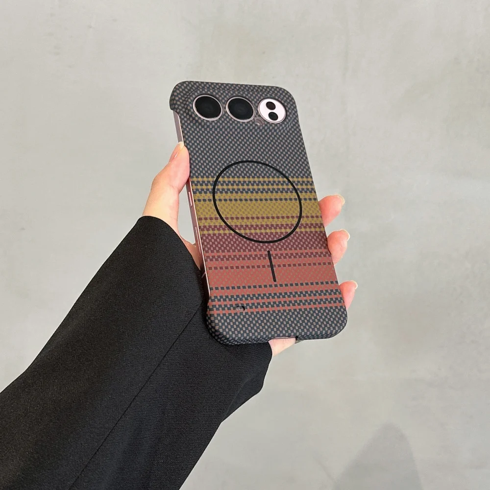 Slim Kevlar Carbon Fiber Texture PC Wireless Charge Phone Case For Honor 500 X7 Magic 8 7 Pro For Magsafe Magnetic Frosted Cover