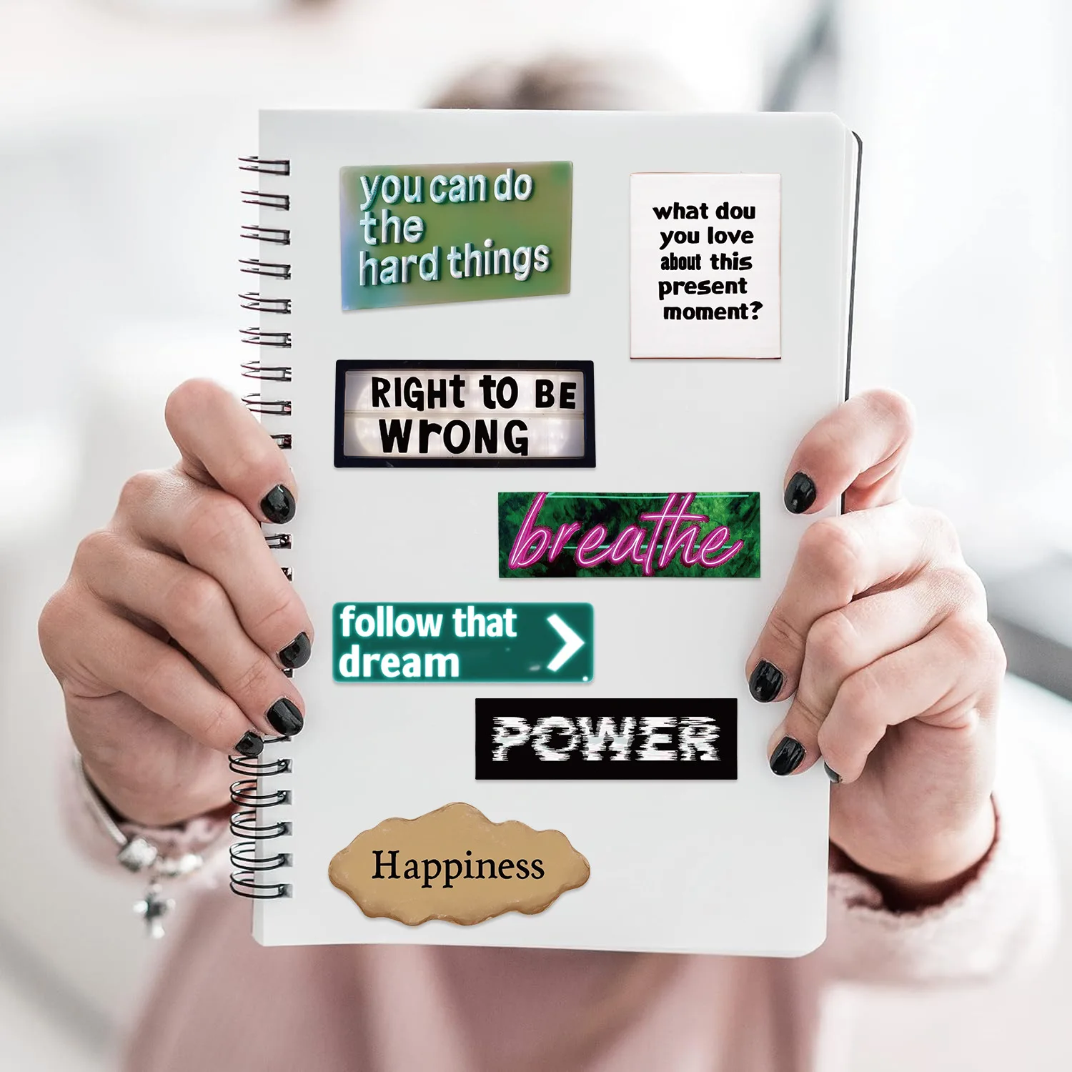 50/100PCS Cartoon Koude Graffiti Tekst Graffiti Stickers Decoratieve Gitaar Notebook Bagage DIY Waterdichte Briefpapier Stickers