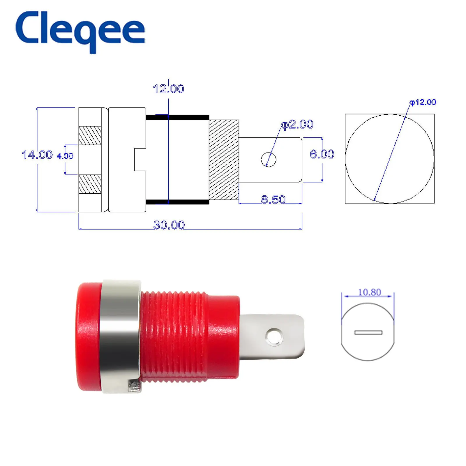 Cleqee P3007 10 قطعة معزول 4 مللي متر ملزمة آخر موصل النيكل مطلي آمنة الموز الإناث جاك لوحة جبل المقبس التوصيل 5 ألوان