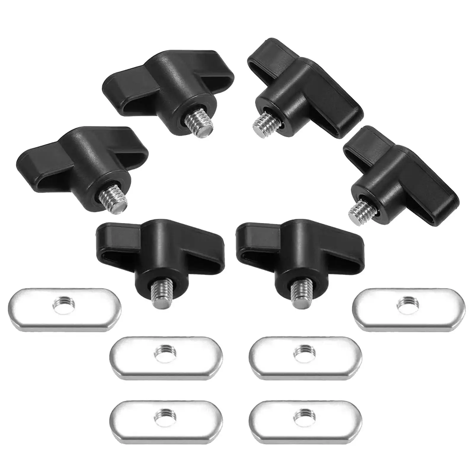 Kayak Screws Nuts Hardware ABS Durable Track Mount Kit for Canoe Rowing Watercraft Dinghy