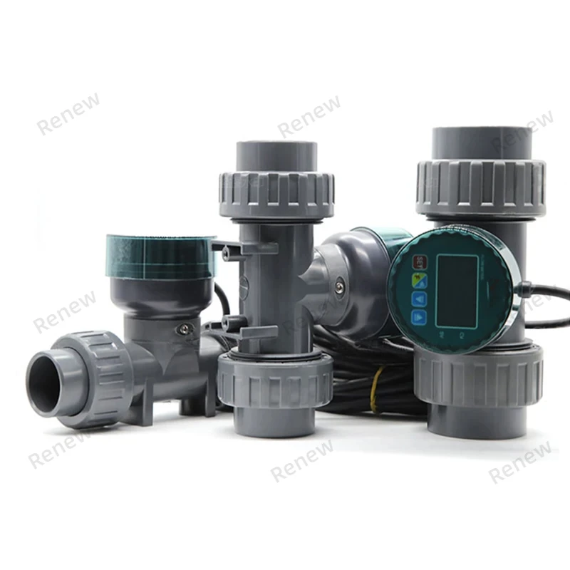 Supply Low Cost Flow Instrument DN15 PVC / SS Turbine Flowmeter 5-100L Digital Water Pulse + RS485 Data Cable Counter Meter