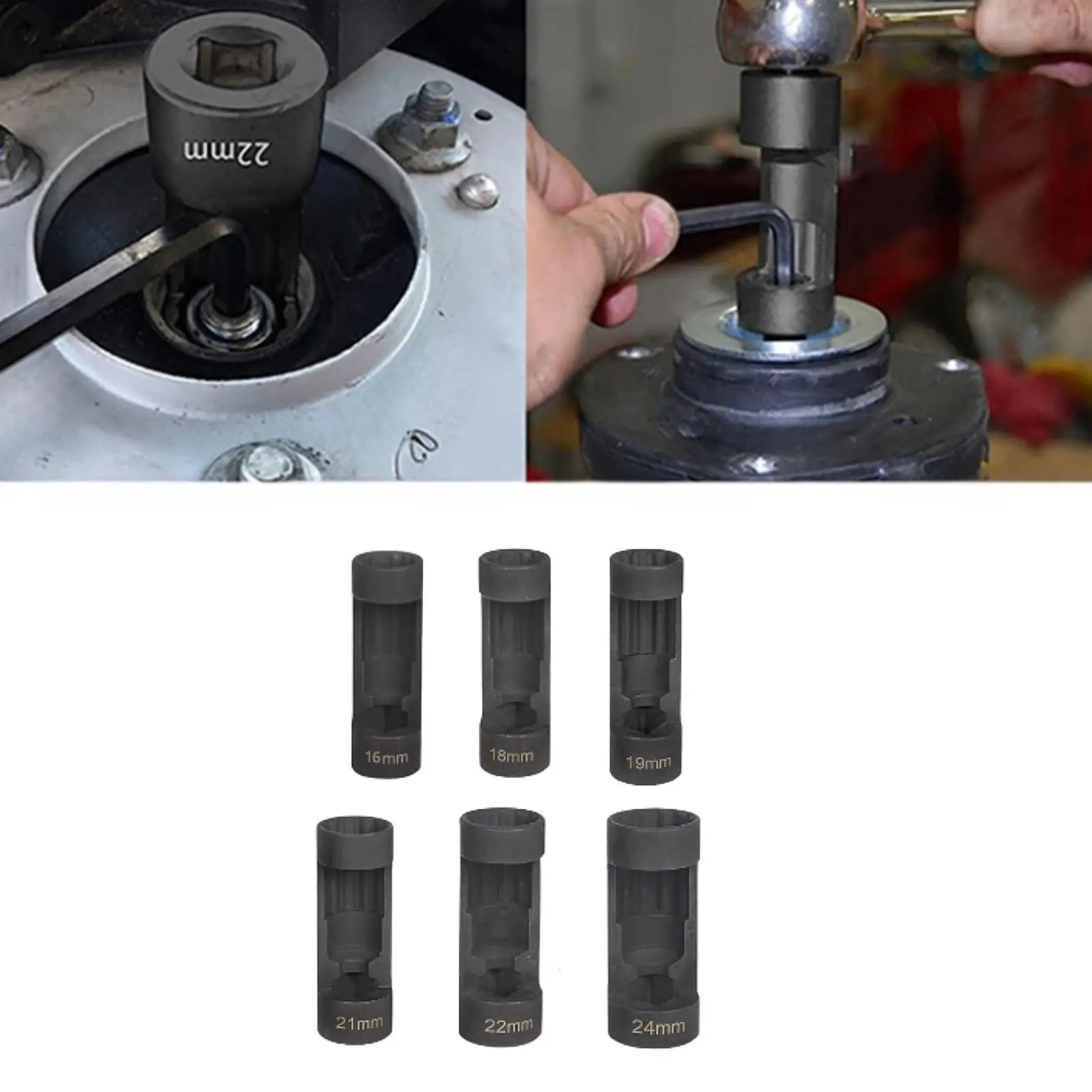 

Strut Nut Sockets Easy Remove Strut Nuts,Repairing Tool Remover and Installer Professional Hand Tool Sturdy Portable