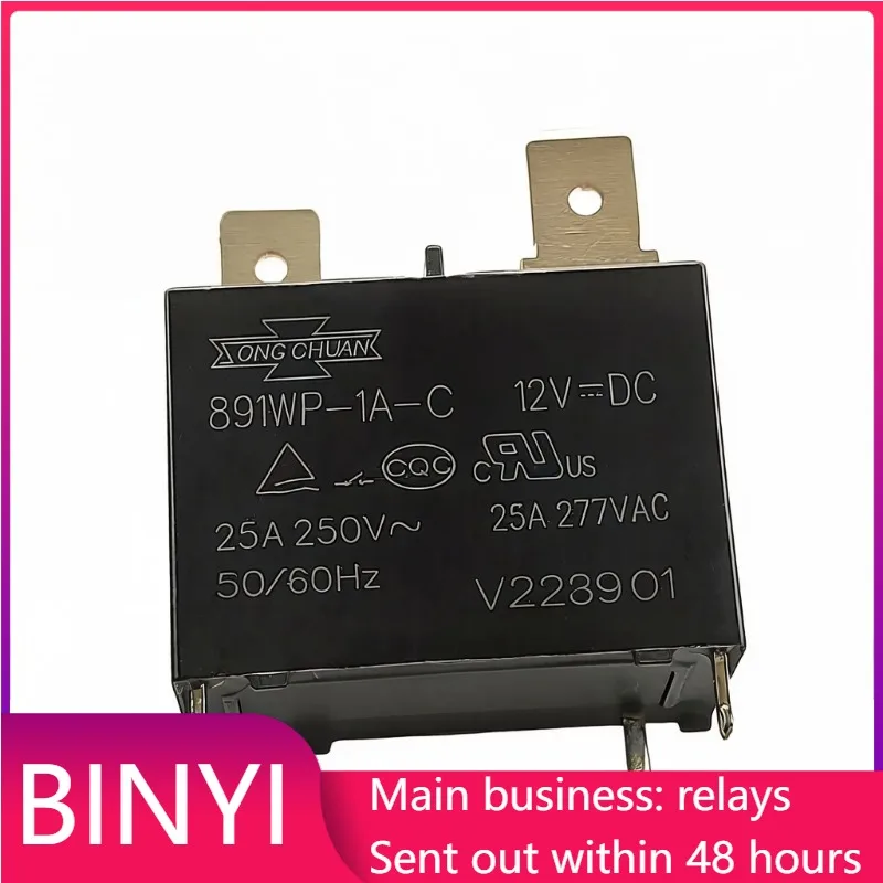 891WP-1A-C 12V 25A High Current Electromagnetic Relay 277VAC 50/60Hz Power Control Switch Relay