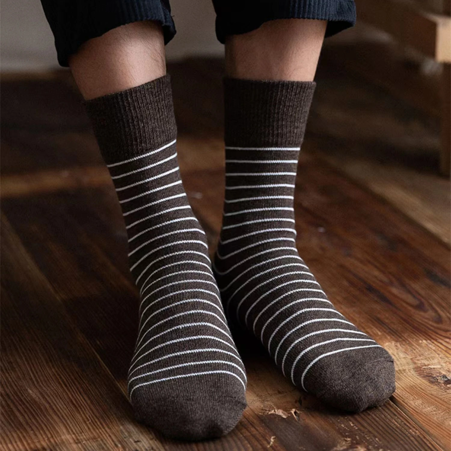 

5Pairs/Lot Fashion Man Socks Comfortable & Breathable Cotton Sock Striped All Seasons Socks For Men