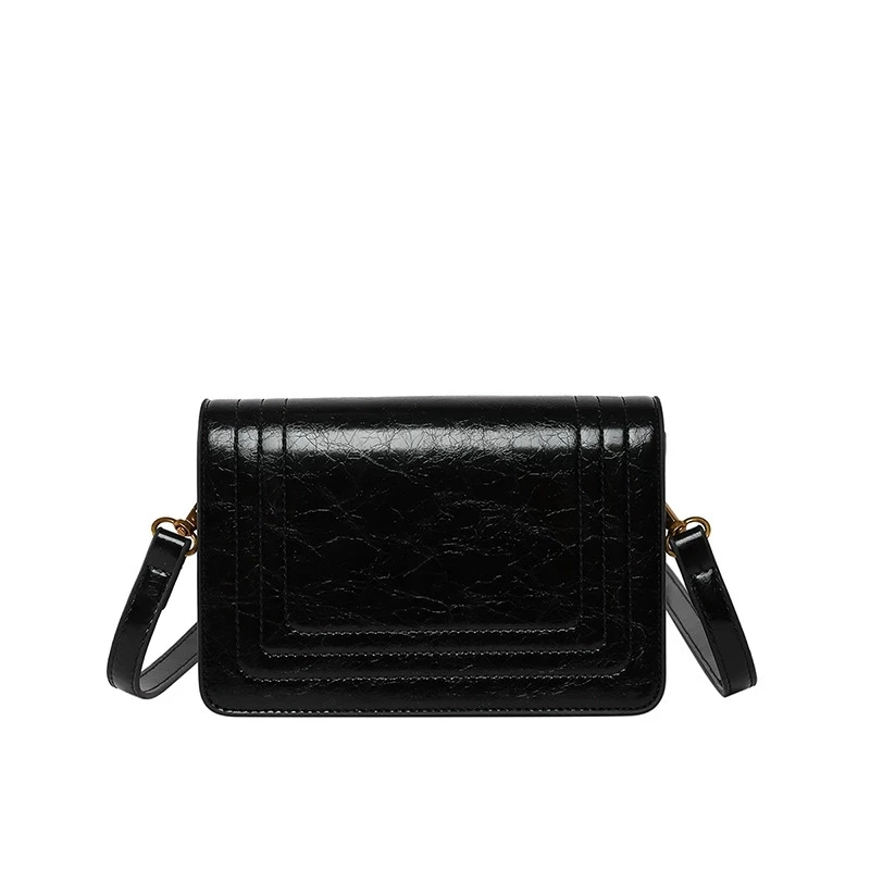 حقائب كروس من جلد البولي يوريثان بلون سادة للنساء مصممة جديدة حقيبة كتف صغيرة تحت الإبط حقائب يد ومحافظ للإبط