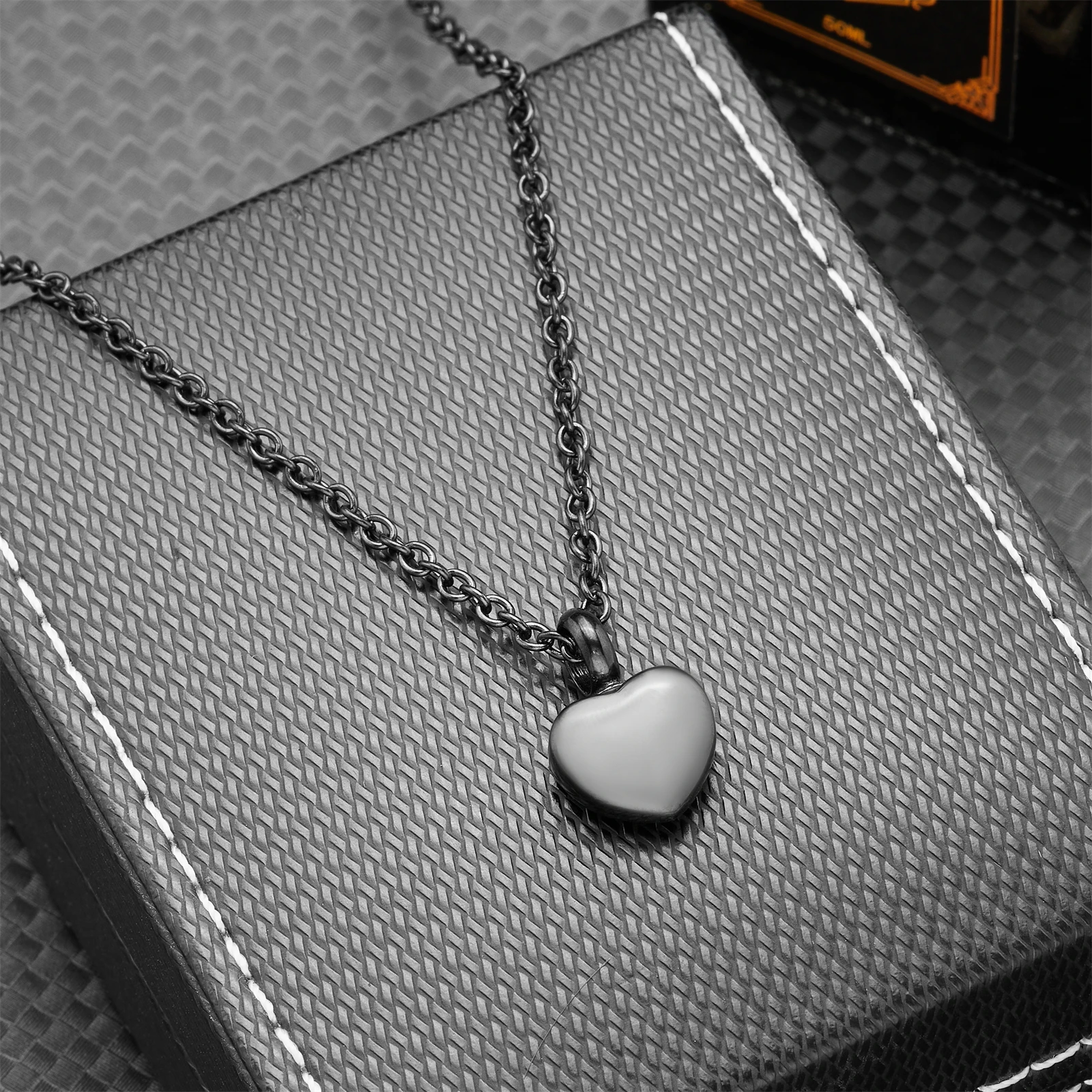 قلادة جرة تذكارية على شكل قلب رقيق - مجوهرات حرق من الفولاذ المقاوم للصدأ لرماد الإنسان، قلادة تذكار أبدية للحبيب #5