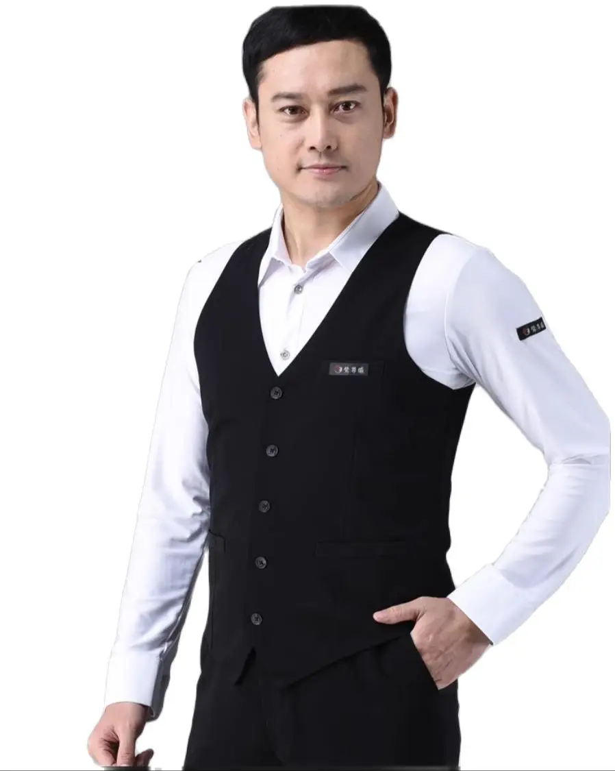 Men Latin Dance Vest Garment Dance Waltz Ballroom Dance Garment Performance Black Latin man Separate Waistcoat for Formal Wear