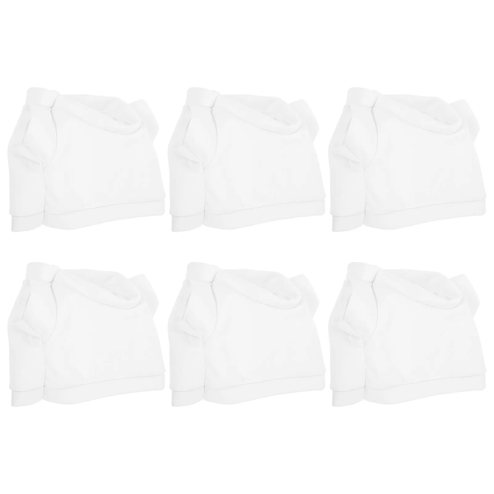 

6Pcs Clothes Replacement Wear Resistant Soft Stuffed Animal Shirts for Decoration Wedding Daily Use