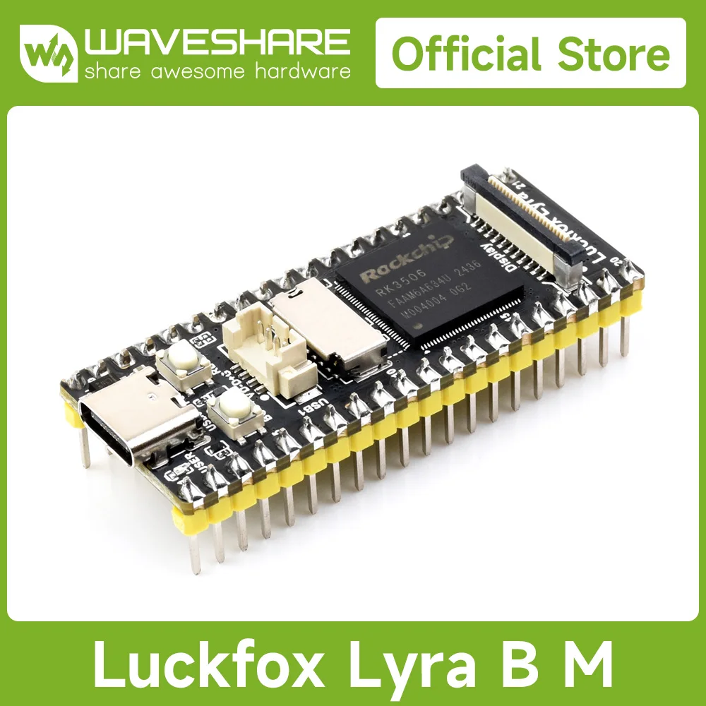 Luckfox Lyra RK3506G2 Linux Micro Development Board Integrates Tripe-core ARM Cortex-A7 and ARM Cortex-M0 Processors,128MB DDR3L