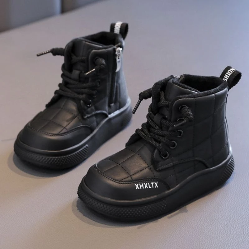 2026 أطفال أحذية الشتاء الدافئة صوف مبطن الثلوج أحذية للبنين بنات قصيرة منتصف العجل أحذية الخريف الشتاء وصول جديد #3