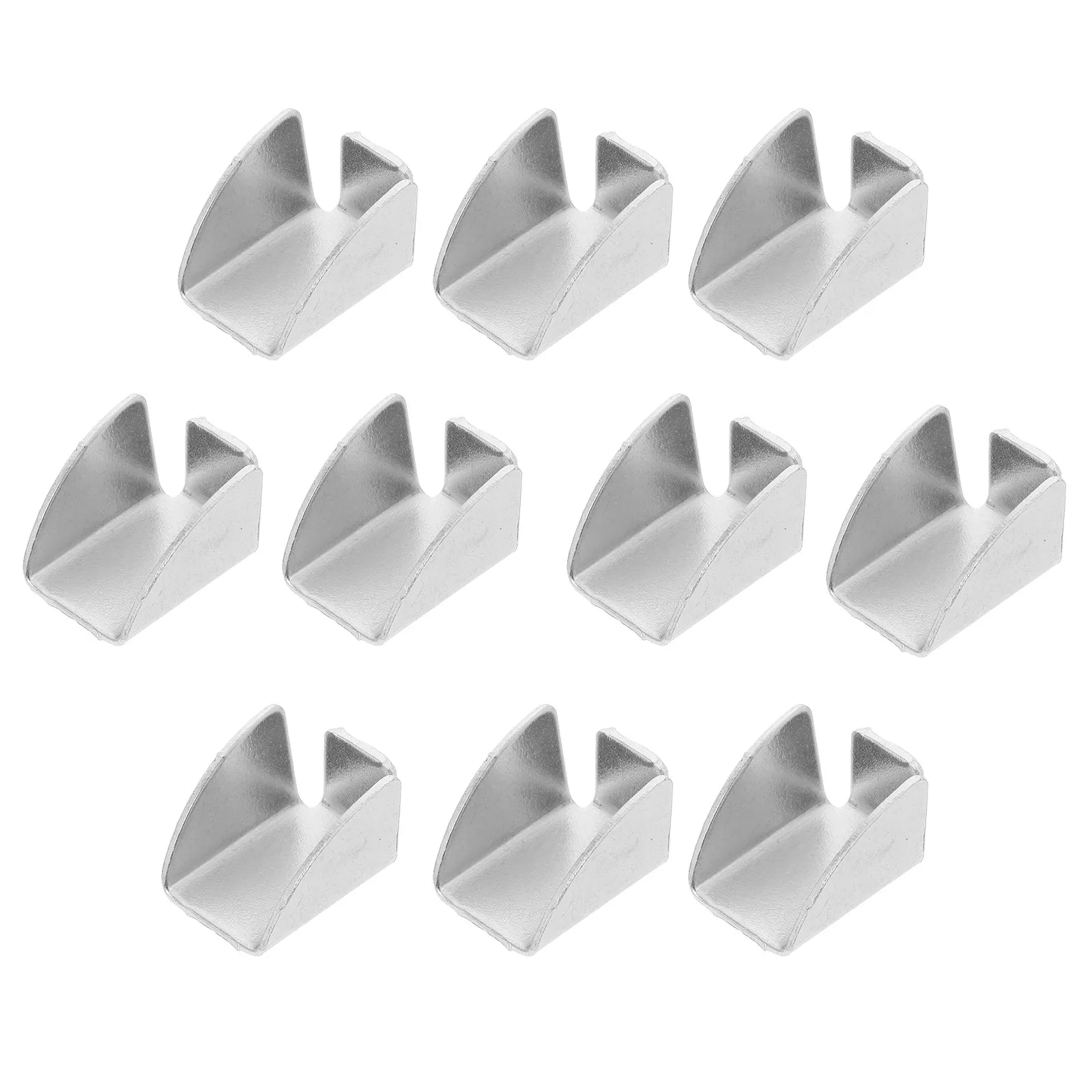 10 Pcs Bookcase Shelf Clip Brackets for Shelves Cabinet Pegs Support Silver Clips