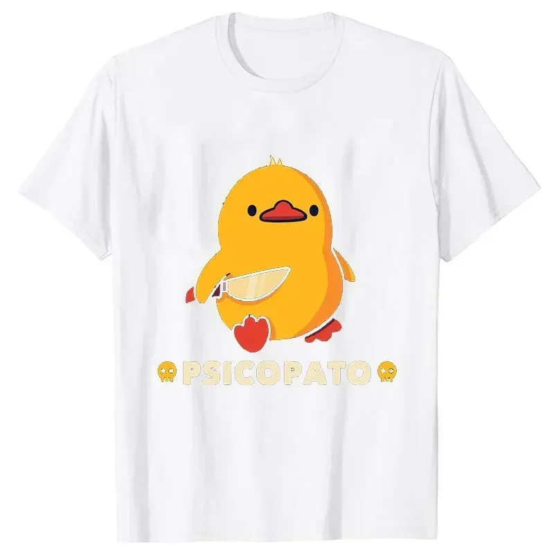 top Women Summer Top Girl Clothing Duck with Knife Funny Clothes Aesthetic Tops Y2k Tees Fashion Tshirts