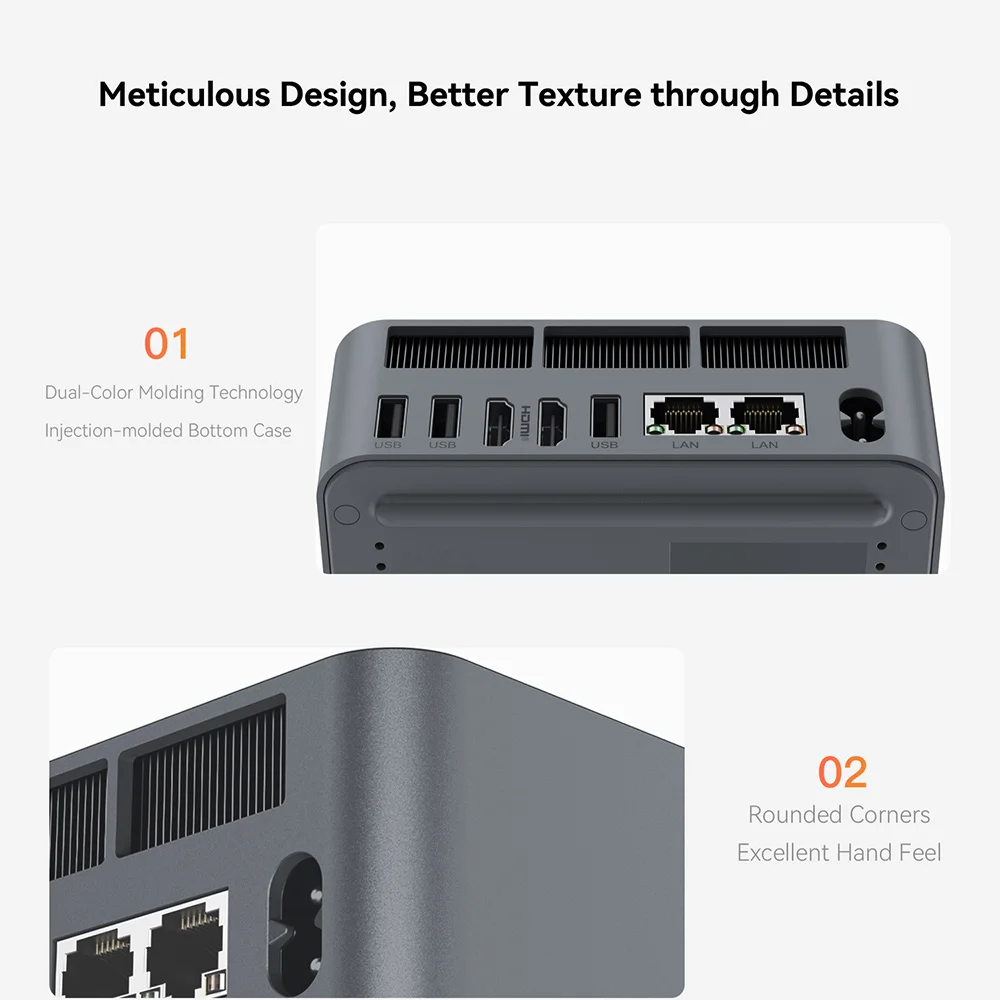 Beelink EQR6 6600H Mini PC AMD Ryzen 5 DDR5 16GB SSD 500GB PCIe4.0 Wifi6 4K BT LAN คอมพิวเตอร์เดสก์ท็อป