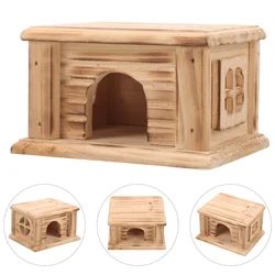 Hamster Cabin Rabbit Houses And Hideouts Houses Wooden Rat Delicate Hideout Decorative Squirrel