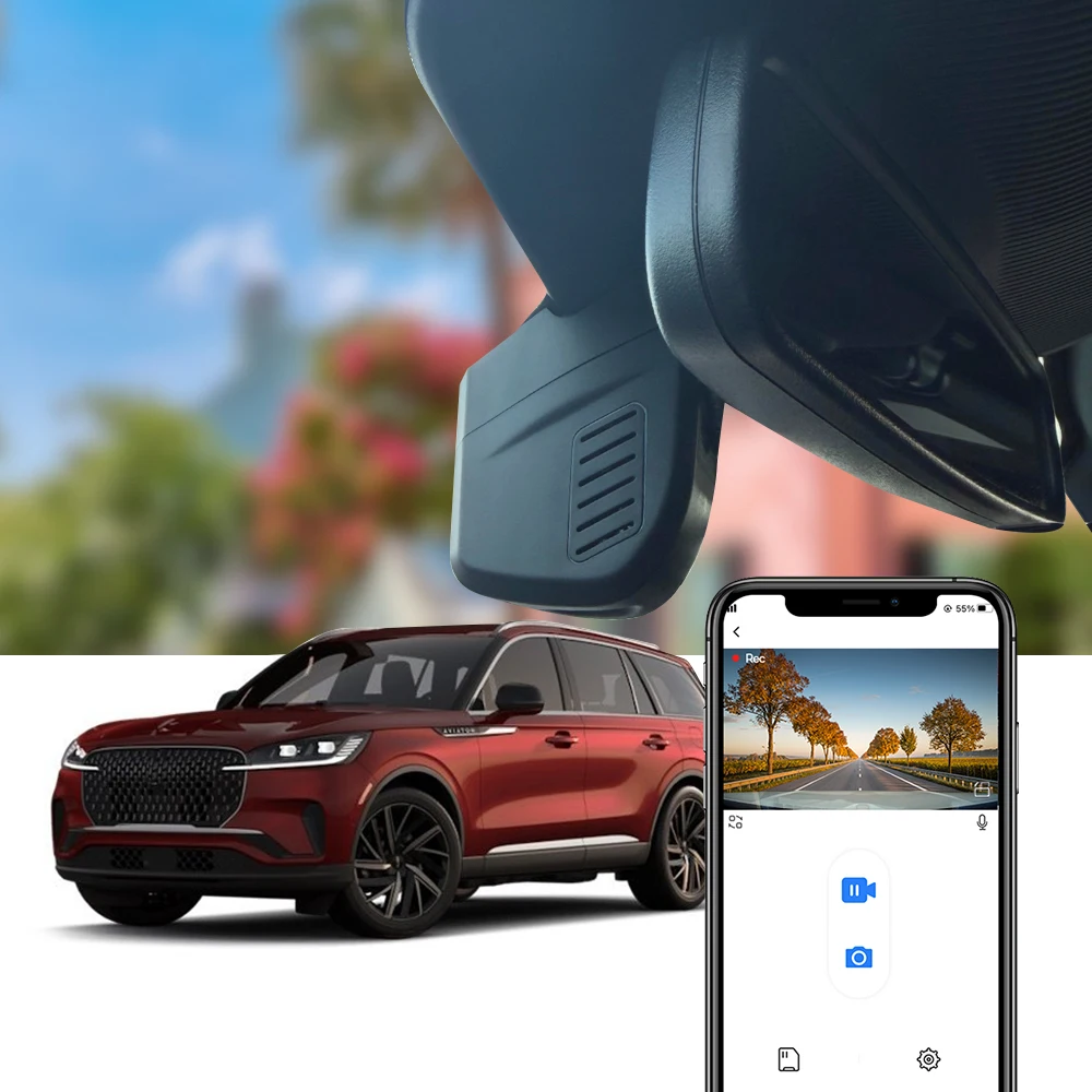 Fitcamx 4K Dashcam for 2024-2026 Lincoln Aviator & 2024-2027 Ford Explorer Gas/Hybrid, Driving Recorder G-Sensor UHD Camera