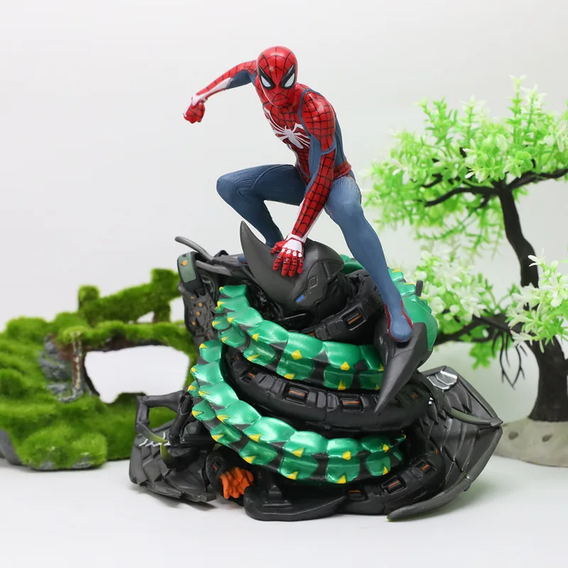 

В наличии: Новая коллекционная фигурка Человека-паука из игры Avengers Iron League для PS4, 18 см, модель сцены, подарок для мальчика-фаната