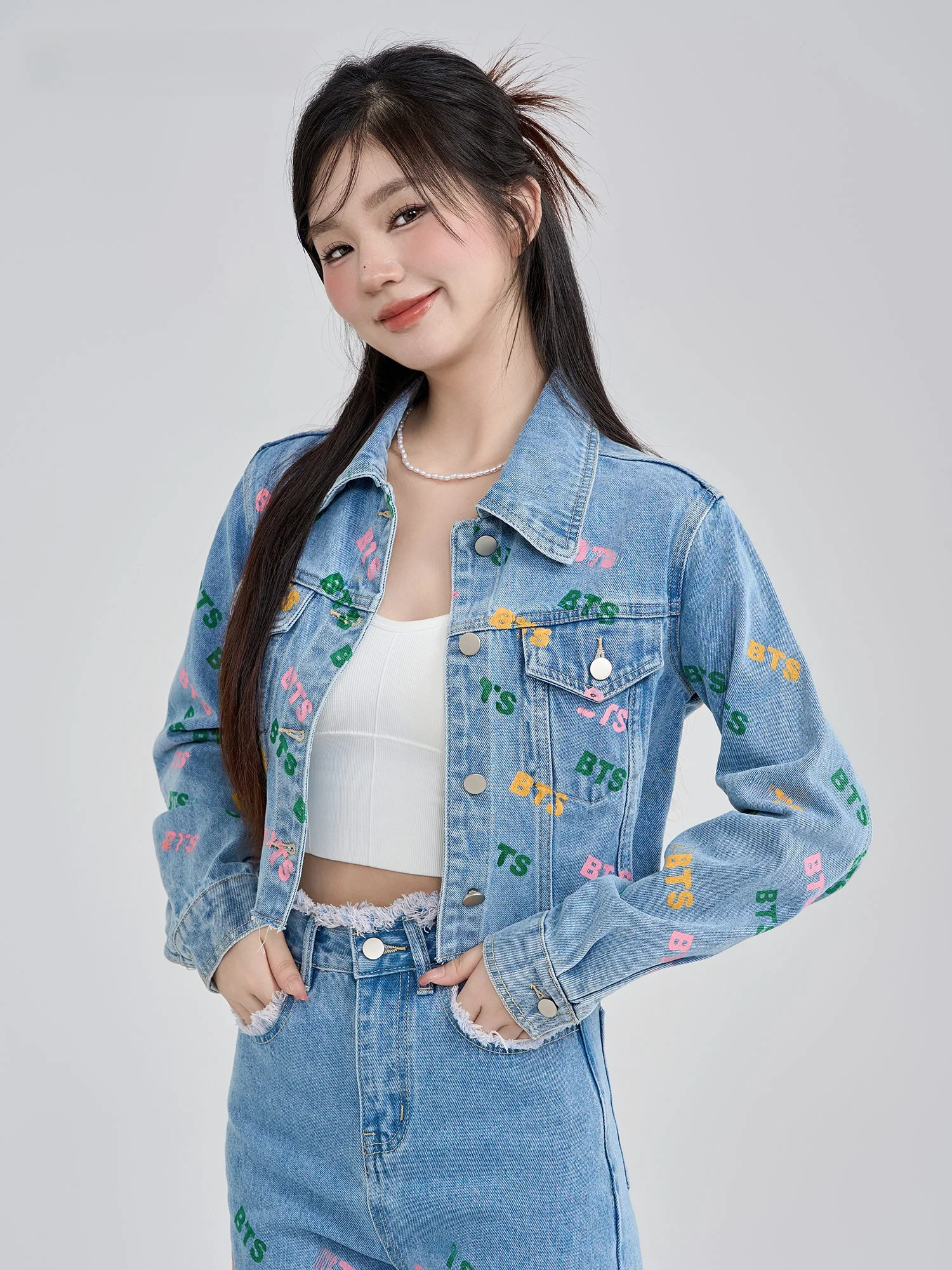 

Повседневная джинсовая куртка Bettersay: свободный крой, весенне-летний дизайн, универсальный топ для женщин, для поездок на работу, с длинными рукавами