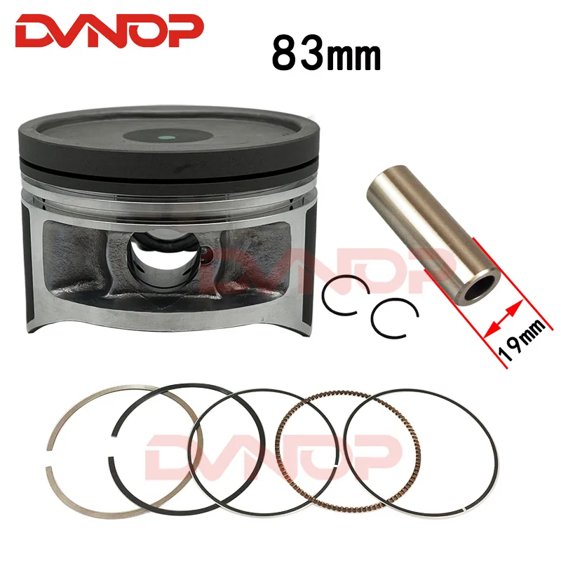 Dla Jianshe 400 ATV JS400 Jianshe400 ATV400 części do silnika motocykla rozmiar otworu 83mm Pin 19mm zestaw pierścieni tłokowych