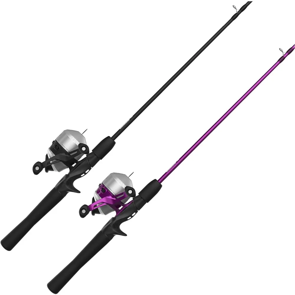 

33 Spincast Reel and 2-Piece Fishing Rod Combo, 5-Foot 6-Inch Durable Fiberglass Rod