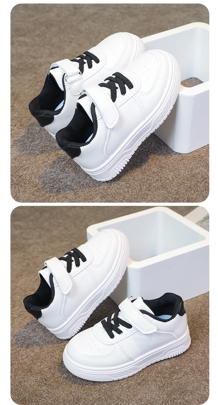 2026 Herbst Kinder Barfußschuhe mit breiter Zehenbox für Jungen und Mädchen – Minimalistische Sneaker aus leichtem Kunstleder mit Klettverschluss – Detail 29