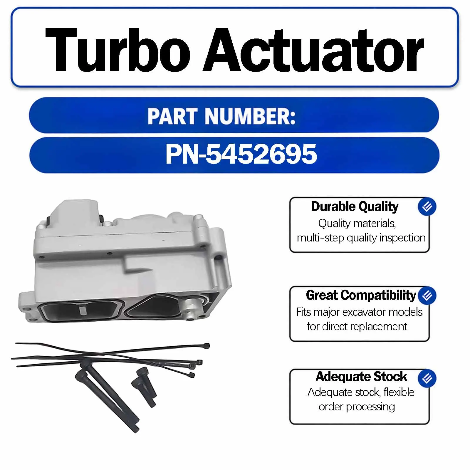 5452695 12V Turbo Eletronic Actuator For Cummins X15 Engine with HE400VG VGT HE300 Series
