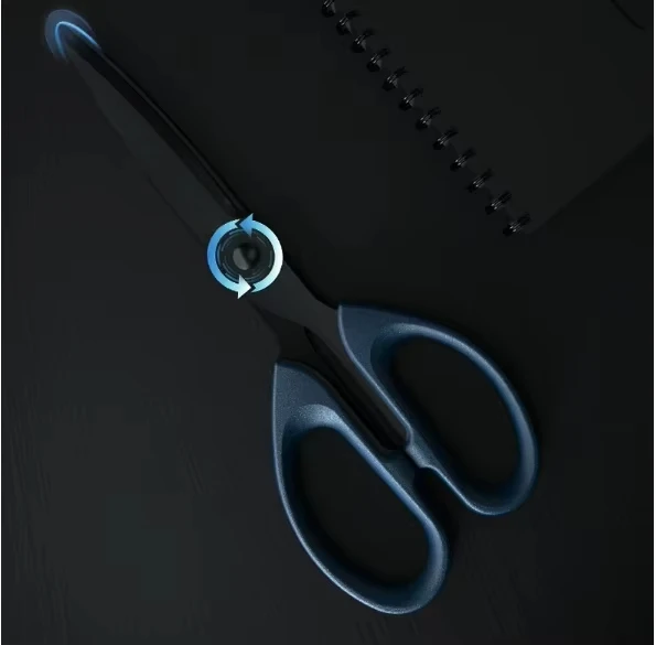 Black Blade Scissors 178mm Rust Proof Sharp Student Paper Cuttings Scissors Tailor Scissors Household Office Supplies