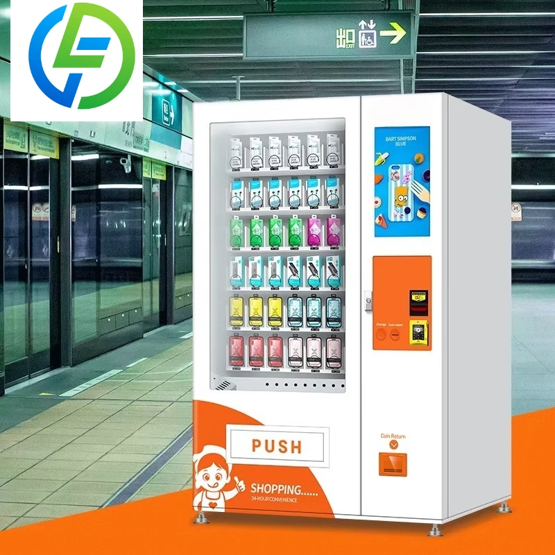 Customize Innovative Medicine Chips Snack Packing Drop Sensor Vending Machines with Card Swipe