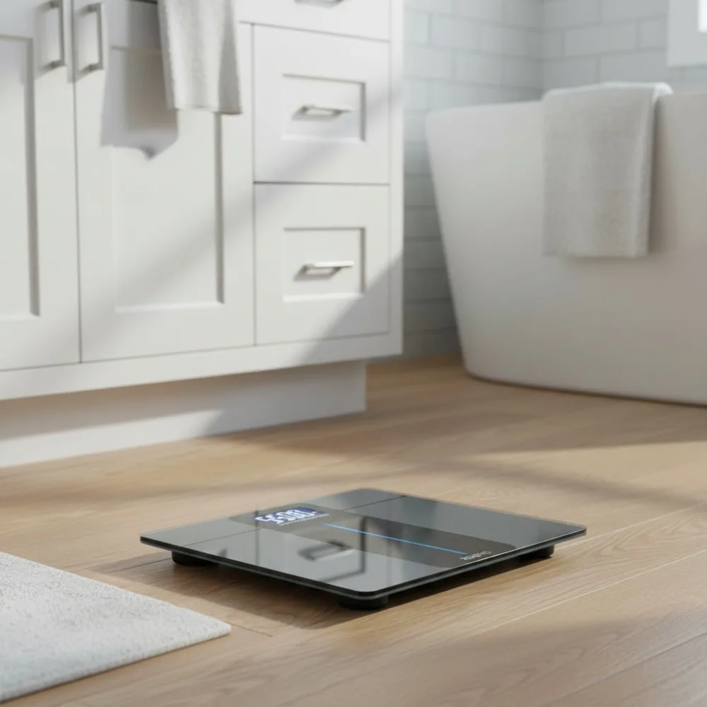 

550lb Digital Bathroom Scale with Large LED Display, High Capacity Weighing Machine Accurate to 0.05lb, 13x11.8in Platform