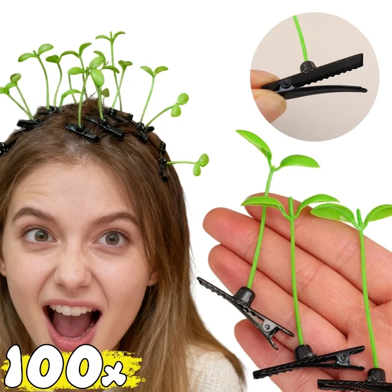 

5-100pcs Funny Plant Hair Clips Cute Hair Accessories for Party Travel Cosplay for Women Girls Pet Funny Clips Gifts Wholesale