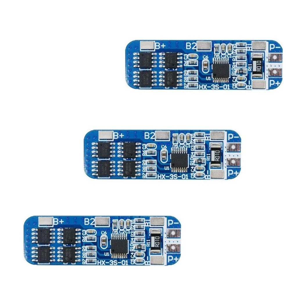 3S 12V 10A 18650 リチウム電池保護ボード BMS リチウムイオン充電器保護モジュール過充電/過放電防止など