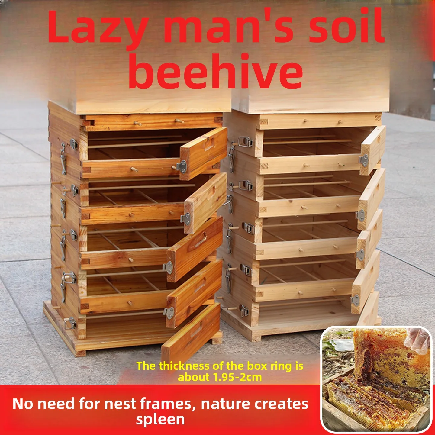 Thickened Detachable Bee Nuc Box Natural Beekeeping Hive Trap Box Full Beekeeping Supplies For Apis Cerana