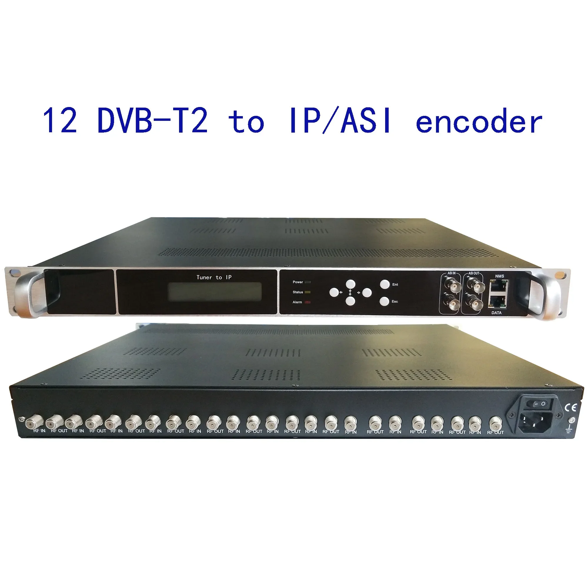 

12 DVB-T2 to IP/ASI encoder, DVB-T2 to 8 carriers of RF modulator, digital CATV encoder, DVB-T to IP/ASI