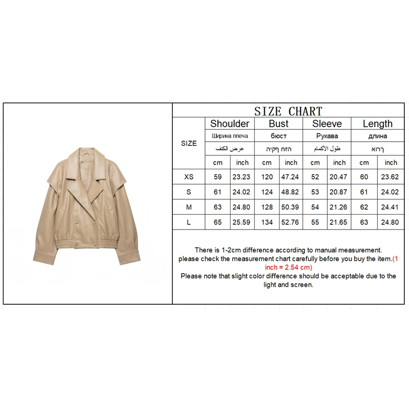 Guobioziy Women's Casual Pilot Leather Jacket 2026 Spring-Autumn French Fashion Trend Slim Fit Daily Classic Biker Street Style