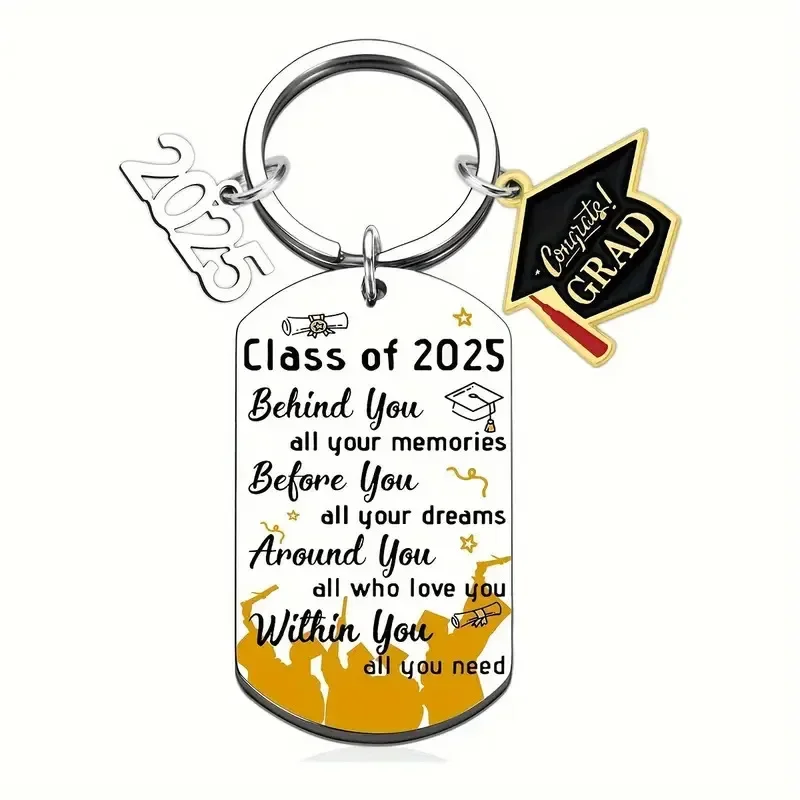 2025 Graduation Keychain for Her Callege Graduation lass of 2025 GiftsHigh School Graduate Gift for Masters Degree University