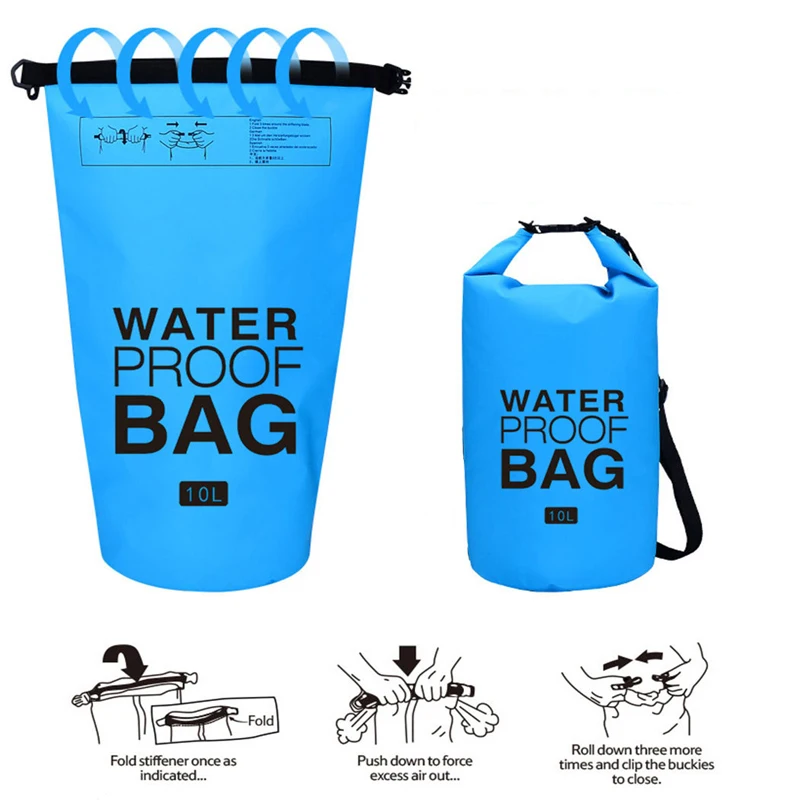2/3/5/10/15/20/30L Outdoor Waterproof Dry Bag Portable Rafting Diving Dry Bag Sack PVC Swimming Bags for River Trekking Floating - view 5