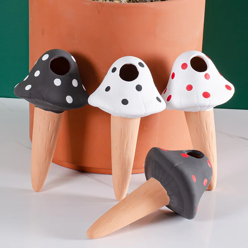 Self Watering Spikes Mushroom Shaped Plant Watering Globes Irrigation Terracotta Watering Device Garden Waterer for Indoor Plant