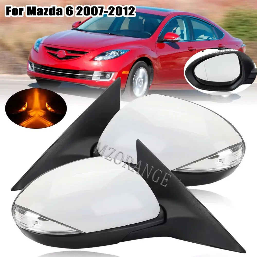 

8pins Side Mirror Assy For Mazda 6 GH 2007 2008 2009 2010 2011 2012 2013 Rearview Exterior Door heated Mirror With Signal Lamp