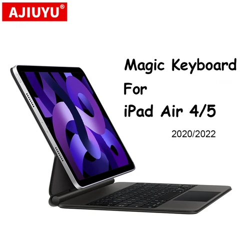 Imagen 1 del producto Teclado mágico para iPad Air 4 5 10,9 ""2022 2020 Air4 Air5 funda teclado árabe español portugués hebreo ruso francés coreano