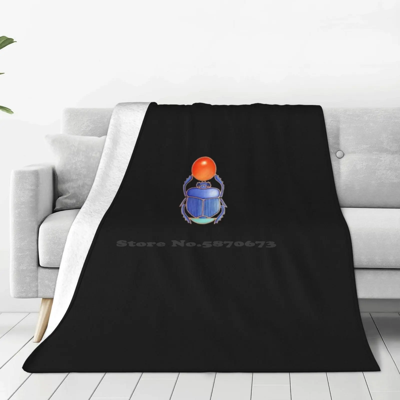 Scarab New Arrival Fashion Leisure Warm Flannel Blanket Ommik Case Cool Funny Blue Black Cover Geek Red Green White Scarab