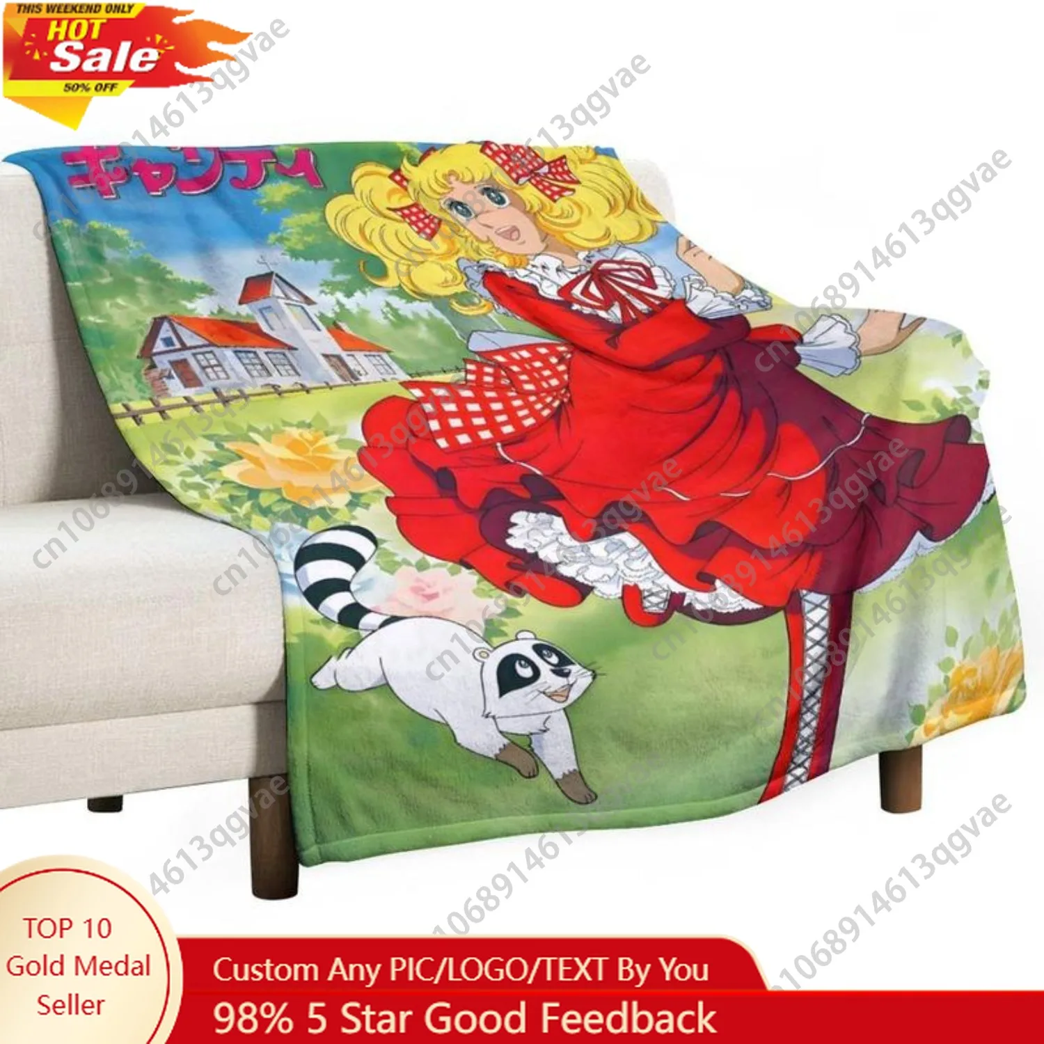 

Girl Candy Candy Thermal Throw Blanket Lightweight Patterned Flannel Blanket Couch Decor Decor,Bedding Room for Christmas Birthd