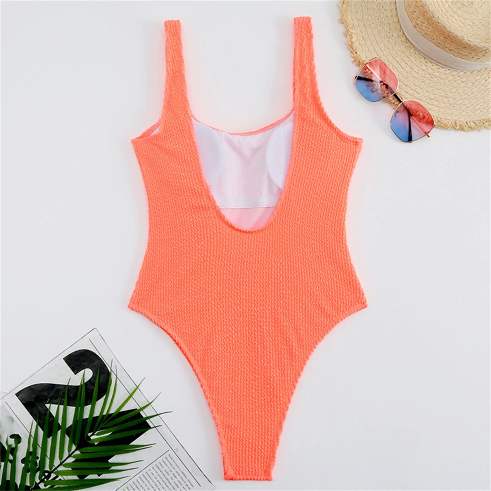 Solid Swimwear Female Backless Brazilian Monokini Bodysuit Bathing Suit Swimming Suit Thong 2024 Sexy Women One Piece Swimsuit