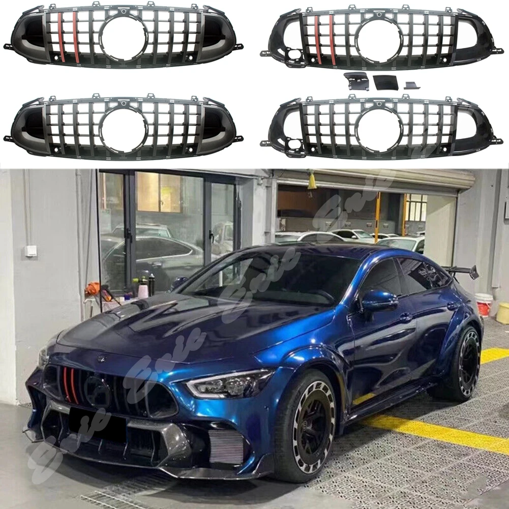 

Car Front Racing Facelift Grill Upper Bumper Grilles For Mercedes-Benz X290 W290 AMG GT40 GT50 GT53 GT63 GT63S 2018+ 4Doors