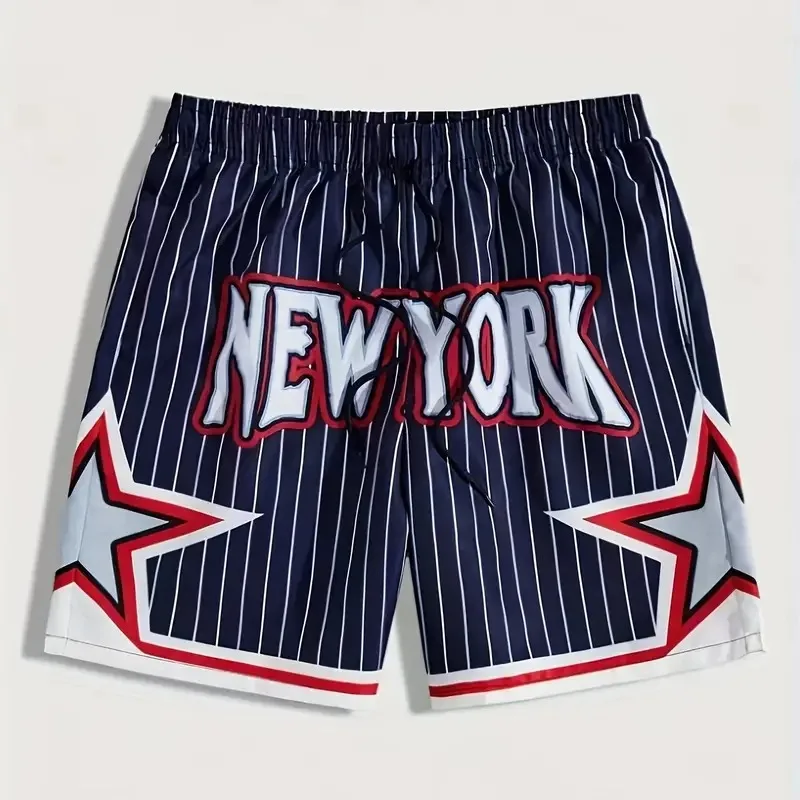 Summer Men New York Shorts Kids Fashion Hawaii Beach Shorts Boys Girls Colorful Shorts Adult Casual Short Pants Daily Streetwear